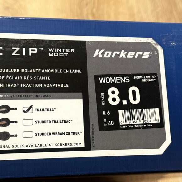 Korkers Women's Grey Northlake Zip Waterproof Comfort Boot Shoes Size 8 NWB - Picture 11 of 12